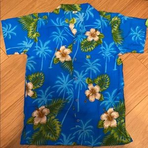 Blue Hawaiian Shirt (WORN ONCE)